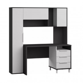 Комфорт Стол рабочий 12.95 N (Темно серый/Белый) в Советском - sovetskij.mebel-tymen.ru | фото