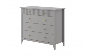 Комод 5 ящиков Никеа Серый шифер/Лак Антрацит в Советском - sovetskij.mebel-tymen.ru | фото