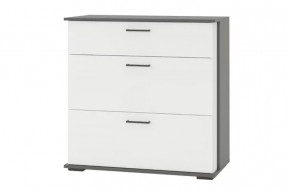 Комод ДАЛЛАС (ш900*г440*в900мм), ЛДСП Графит / Белый в Советском - sovetskij.mebel-tymen.ru | фото