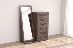 Комод Кэт-4 6 ящиков с зеркалом Венге Диал в Советском - sovetskij.mebel-tymen.ru | фото