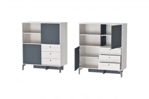 Комод Лион К-1 Ясень анкор светлый/Графит Диал в Советском - sovetskij.mebel-tymen.ru | фото