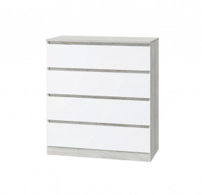 Комод Лори, 4 ящика, дуб серый/белый в Советском - sovetskij.mebel-tymen.ru | фото