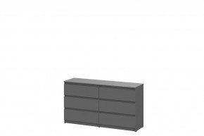 Комод с ящиками 1,38м Графит серый Денвер в Советском - sovetskij.mebel-tymen.ru | фото