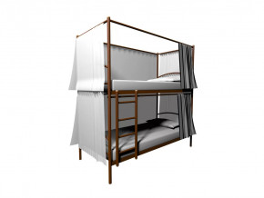 Конструкция для штор к Хостел Duo 3х стронняя в Советском - sovetskij.mebel-tymen.ru | фото