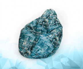 Кресло-мешок Груша средняя, велюр, цвет Централ лагуна в Советском - sovetskij.mebel-tymen.ru | фото