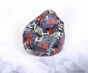 Кресло-мешок Груша средняя, велюр,цвет Мьюзик графит в Советском - sovetskij.mebel-tymen.ru | фото