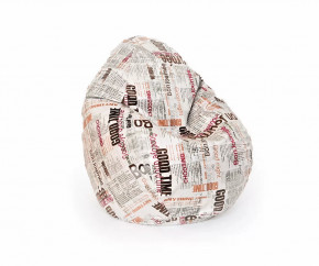 Кресло-мешок СТАДИ, велюр, Принт Газета в Советском - sovetskij.mebel-tymen.ru | фото