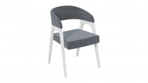 Кресло «Техас 1» Белый матовый, тк. №219 Велюр Jercy graphite в Советском - sovetskij.mebel-tymen.ru | фото