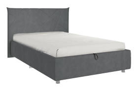 Кровать с подъемным механизмом Бест 120х200 см графит (велюр) в Советском - sovetskij.mebel-tymen.ru | фото