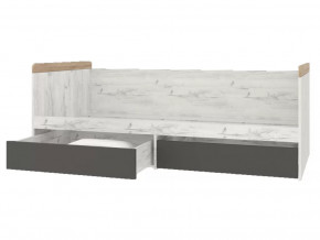 Кровать 900 Кент-1 Секция-1 Дуб Крафт Белый/Антрацит в Советском - sovetskij.mebel-tymen.ru | фото