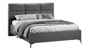 Кровать без ПМ «Делана»  (без подъемного механизма)  Микровелюр Jercy Graphite в Советском - sovetskij.mebel-tymen.ru | фото