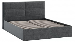 Кровать без ПМ «Глосс» Тип 1 (без подъемного механизма) Микровелюр Jercy Graphite в Советском - sovetskij.mebel-tymen.ru | фото