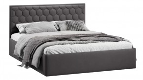 Кровать без ПМ «Порто» (без подъемного механизма) Велюр Графит в Советском - sovetskij.mebel-tymen.ru | фото