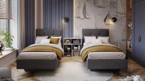 Кровать без ПМ «Элис» Тип 1 (без подъемного механизма) Велюр ultra grafit в Советском - sovetskij.mebel-tymen.ru | фото