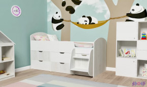 Кровать-чердак Малыш - 7 Винтерберг, Дуб молочный Ярофф в Советском - sovetskij.mebel-tymen.ru | фото