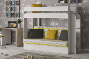 Кровать детская двухъярусная Карамель 75 Бодега светлая RIKKO YELLOW в Советском - sovetskij.mebel-tymen.ru | фото