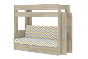 Кровать детская двухъярусная Карамель 75 Дуб Сонома RIKKO YELLOW в Советском - sovetskij.mebel-tymen.ru | фото