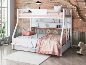 Кровать двухъярусная Гранада-ПЯЯ 140 с полкой и ящиками в Советском - sovetskij.mebel-tymen.ru | фото