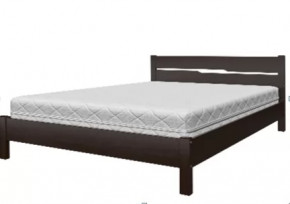 Кровать из массива Вероника-5 (орех тёмный) с ортопедическим основанием в Советском - sovetskij.mebel-tymen.ru | фото
