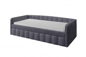 Кровать Молли 900х2000 с выкатной частью вариант 4 сине-серый в Советском - sovetskij.mebel-tymen.ru | фото