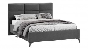 Кровать с ПМ «Делана»  (с подъемным механизмом)  Микрошенилл Relax Graphite в Советском - sovetskij.mebel-tymen.ru | фото
