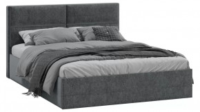 Кровать с ПМ «Глосс» Тип 1 (с подъемным механизмом) Микровелюр Jercy Graphite в Советском - sovetskij.mebel-tymen.ru | фото