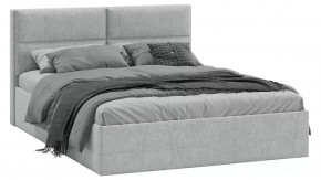 Кровать с ПМ «Глосс» Тип 1 (с подъемным механизмом) Микровелюр Jercy Silver в Советском - sovetskij.mebel-tymen.ru | фото