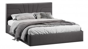 Кровать с ПМ «Пандора» Тип 1 (с подъемным механизмом) Велюр Графит в Советском - sovetskij.mebel-tymen.ru | фото