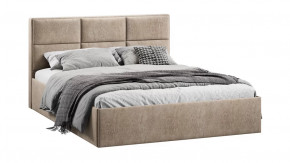 Кровать с ПМ «Стелла» Тип 1 с заглушиной Микровелюр Wellmart Dark Beige в Советском - sovetskij.mebel-tymen.ru | фото