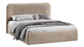 Кровать с ПМ «Тиффани» Тип 1 с заглушиной Микровелюр Wellmart Dark Beige в Советском - sovetskij.mebel-tymen.ru | фото