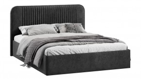 Кровать с ПМ «Тиффани» Тип 1 с заглушиной Микровелюр Wellmart Graphite в Советском - sovetskij.mebel-tymen.ru | фото
