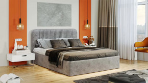 Кровать с ПМ «Тиффани» Тип 1 с заглушиной Микровелюр Wellmart Silver в Советском - sovetskij.mebel-tymen.ru | фото