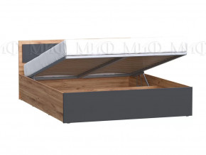 Кровать с подъемным механизмом 1,4м Мартина ЛДСП Графит, Дуб крафт в Советском - sovetskij.mebel-tymen.ru | фото