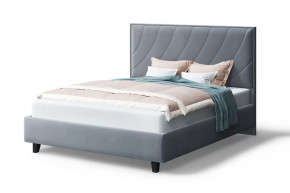 Кровать СОФИЯ 2000*1800мм (на опорах), велюр NEO 25 (серый), (б/основания, б/матраса) в Советском - sovetskij.mebel-tymen.ru | фото