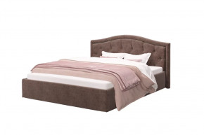 Кровать Стелла, 1600*2000 мм, велюр Rock 05, коричневый в Советском - sovetskij.mebel-tymen.ru | фото
