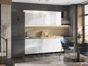 Кухня Челси 2,0м Белый глянец холодный/Белый в Советском - sovetskij.mebel-tymen.ru | фото