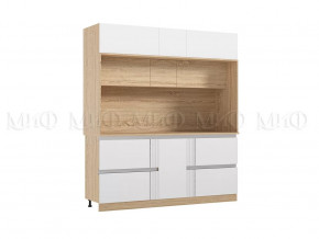 Кухня МДФ Карина Центральная секция 2000 (Пластер Бьянко/Сонома) в Советском - sovetskij.mebel-tymen.ru | фото