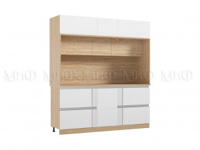 Кухня МДФ Карина Центральная секция 2050 (Пластер Бьянко/Сонома) в Советском - sovetskij.mebel-tymen.ru | фото