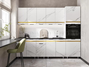 Кухня Милена 2,6м (Мрамор белый софт (Антарес)) в Советском - sovetskij.mebel-tymen.ru | фото
