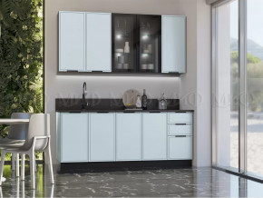 Кухня Николь 2,0/900м (Браш Деним Блю) в Советском - sovetskij.mebel-tymen.ru | фото