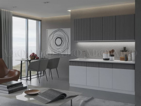 Кухня Оливия NEW 2,0м (Белый снег софт/Графит софт) в Советском - sovetskij.mebel-tymen.ru | фото