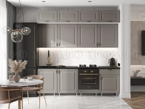 Кухня Престиж 2,4м (Браш текстура Грей) в Советском - sovetskij.mebel-tymen.ru | фото