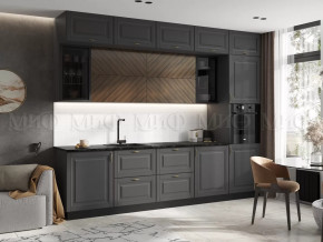 Кухня Престиж 3,0м Компоновка №2 (Графит/Графит софт/Прайм орех) в Советском - sovetskij.mebel-tymen.ru | фото