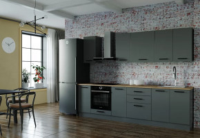 Кухонный гарнитур Антрацит-2800 столешница 26 мм в Советском - sovetskij.mebel-tymen.ru | фото