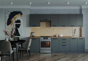 Кухонный гарнитур Антрацит-3000 столешница 38 мм в Советском - sovetskij.mebel-tymen.ru | фото