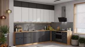 Кухонный гарнитур «Белладжио» №16 Дуб Крафт золотой, Фон белый, Софт графит в Советском - sovetskij.mebel-tymen.ru | фото