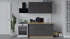 Кухонный гарнитур «Белладжио» длиной 150 см Дуб Крафт золотой, Софт графит в Советском - sovetskij.mebel-tymen.ru | фото