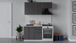 Кухонный гарнитур «Белладжио» длиной 160 см Белый, Софт графит в Советском - sovetskij.mebel-tymen.ru | фото