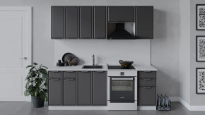 Кухонный гарнитур «Белладжио» длиной 220 см Белый, Софт графит в Советском - sovetskij.mebel-tymen.ru | фото