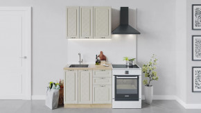 Кухонный гарнитур «Бьянка» длиной 100 см Дуб крафт золотой/Дуб ваниль в Советском - sovetskij.mebel-tymen.ru | фото